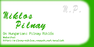 miklos pilnay business card